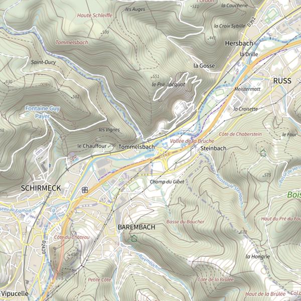 Plan cartographique de Ruisseau du Tommelsbach