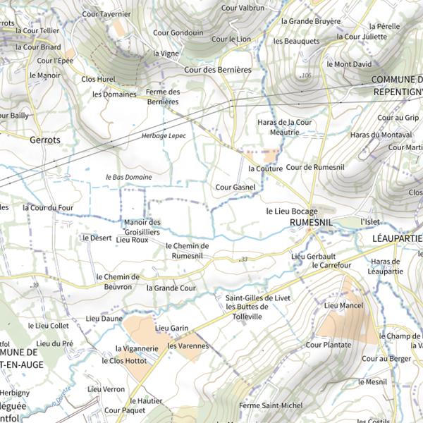 Plan cartographique de Ruisseau Le doigt