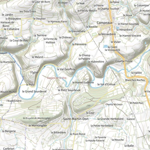 Plan cartographique de Ruisseau Saint-Martin-Don