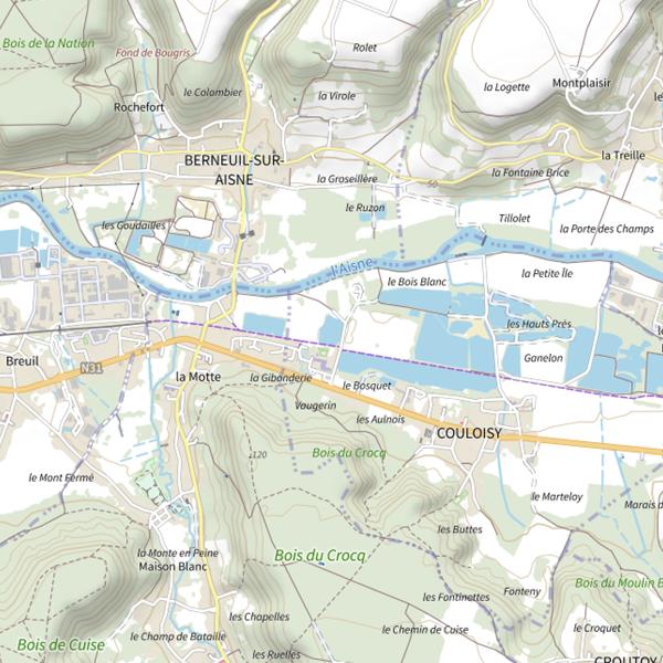 Plan cartographique de Sablière 1 de la Motte