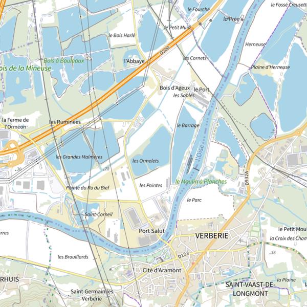 Plan cartographique de Sablière 1 des Ormelets