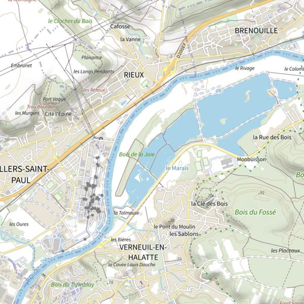 Plan cartographique de Sablière 1 du Bois de la Joie