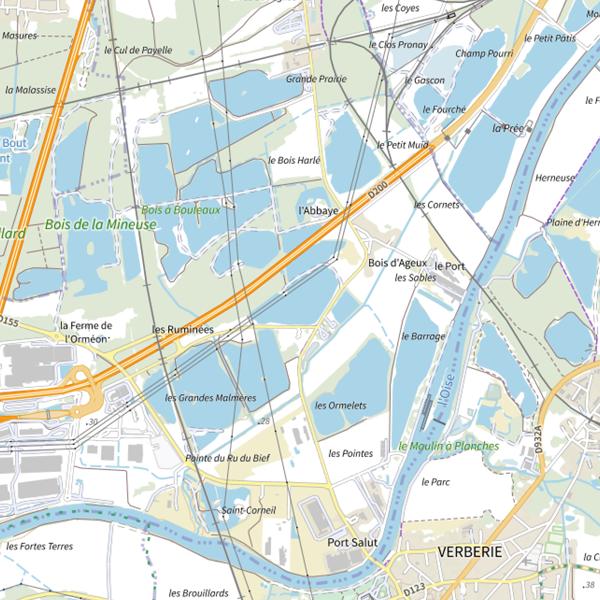Plan cartographique de Sablière 2 des Ruminées