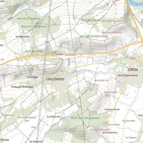 Plan cartographique de Sabliere de Gron