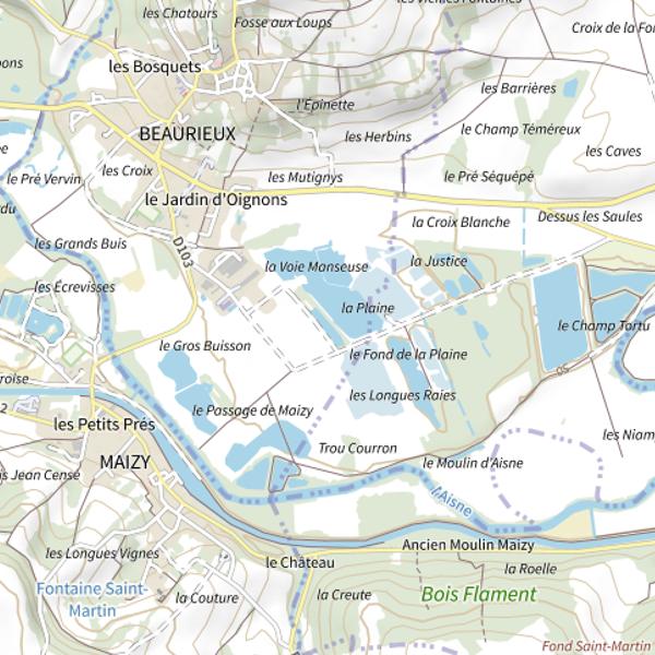 Plan cartographique de Sablière de la Plaine