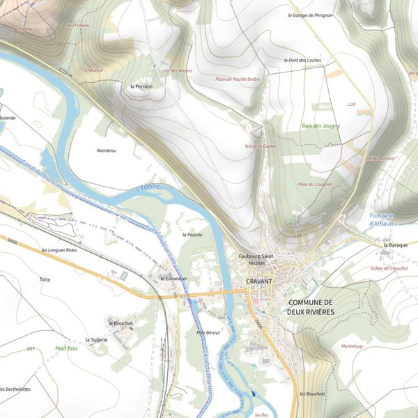 Plan cartographique de Sabliere de Vincelles