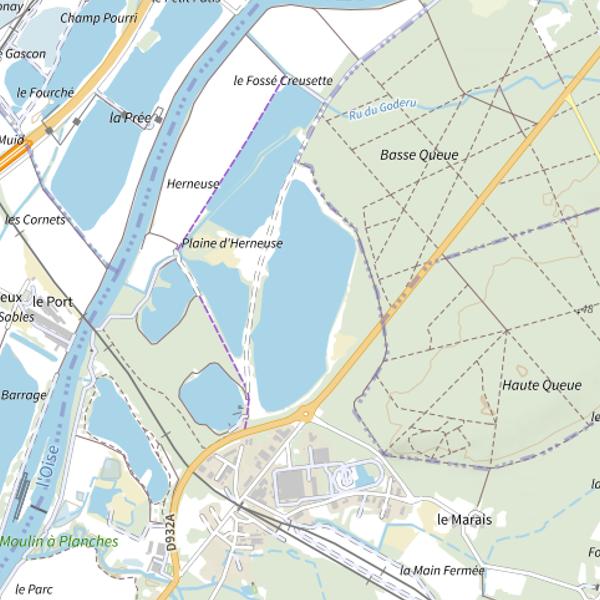 Plan cartographique de Sablière des Gats