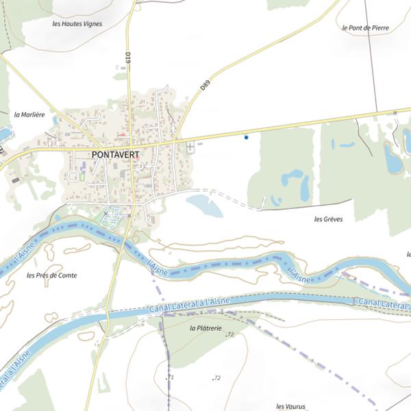 Plan cartographique de Sablière des Grèves