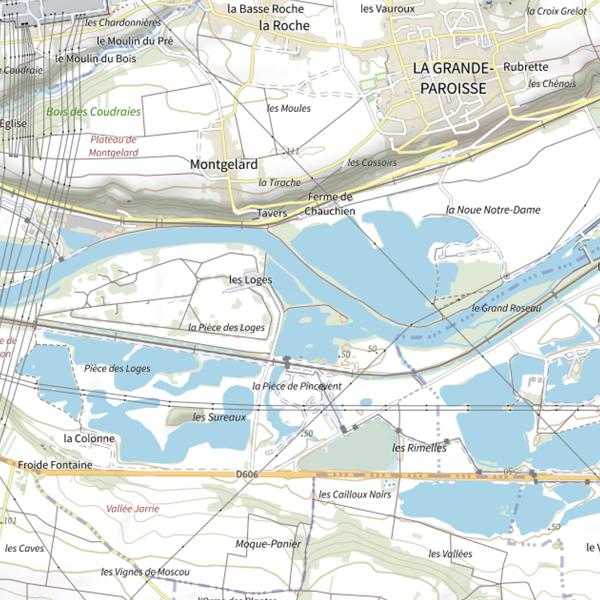 Plan cartographique de Sablière des Loges