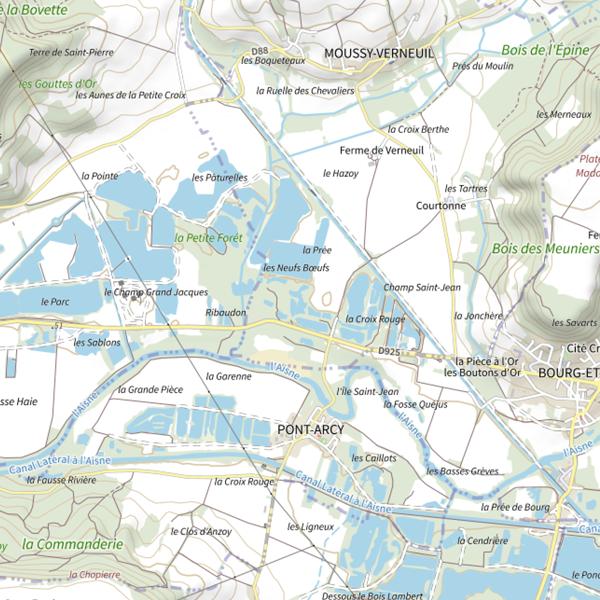 Plan cartographique de Sablière des Neufs Boeufs