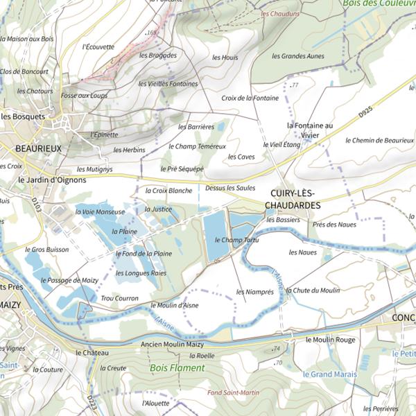 Plan cartographique de Sablière du Champ Tortu