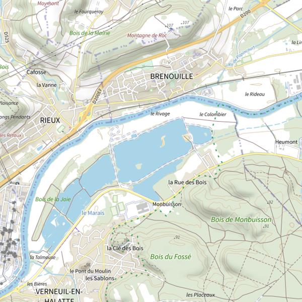 Plan cartographique de Sablière du Rivage