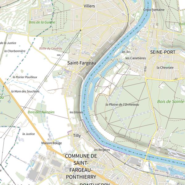 Plan cartographique de Sablière Ormeteau