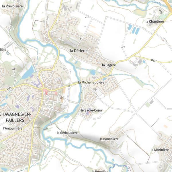 Plan cartographique de Sacré Coeur, La Petite Maine, Chavagnes-en-Paillers