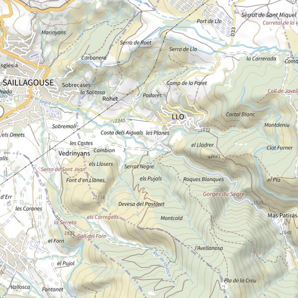 Plan cartographique de Saillagouse