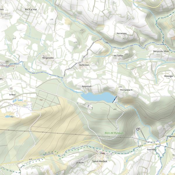 Plan cartographique de Saint Herbot