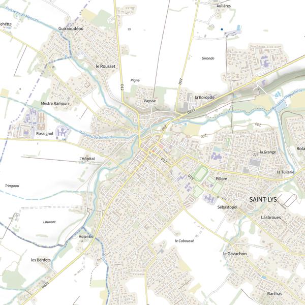 Plan cartographique de Saint-lys