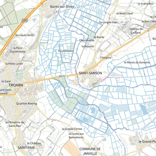 Plan cartographique de Saint-Samson