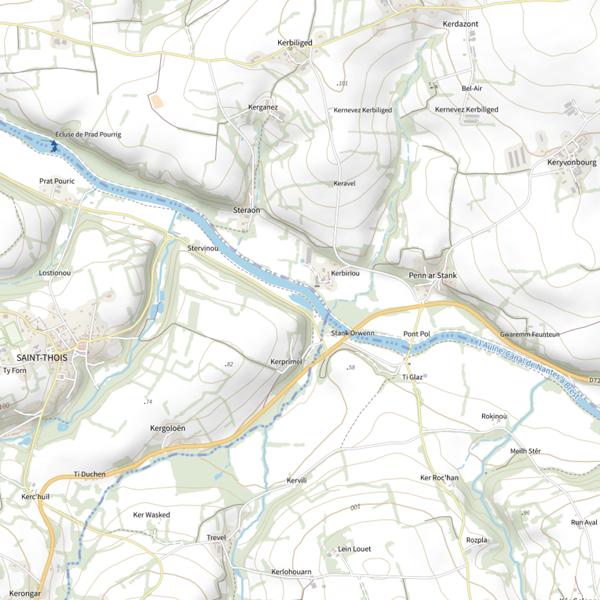 Plan cartographique de Saint Thois