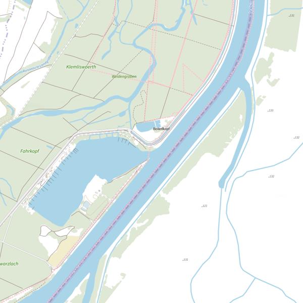Plan cartographique de Salmenkopf - Port d'Offendorf