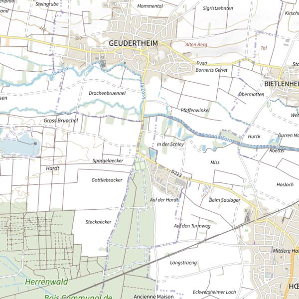 Plan cartographique de Sandgrub