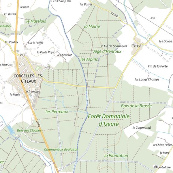 Plan cartographique de Sansfond (La) - 61 bis