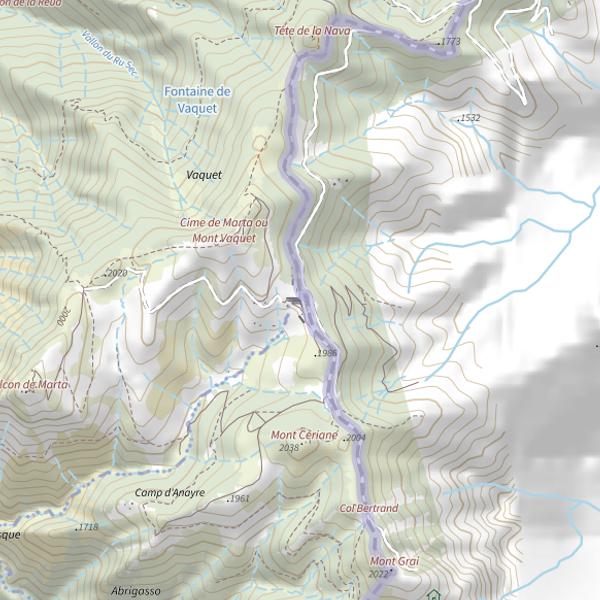 Plan cartographique de Saorge