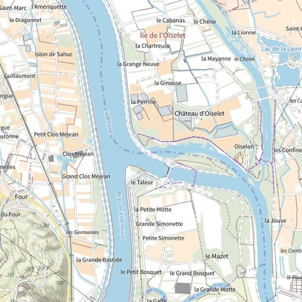 Plan cartographique de Sauveterre