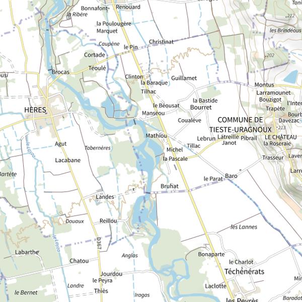 Plan cartographique de Savage Lake
