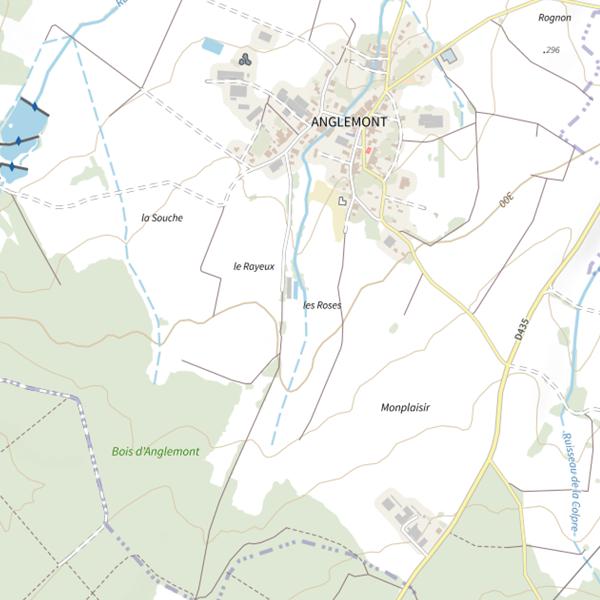 Plan cartographique de Secteur de pêche d'Anglemont