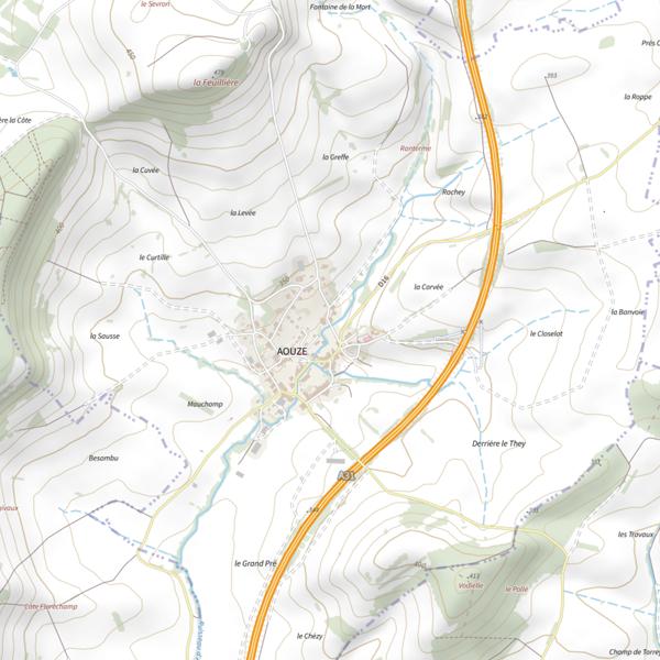 Plan cartographique de Secteur de pêche d'Aouze
