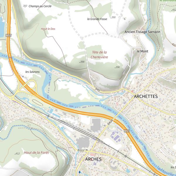 Plan cartographique de Secteur de pêche d'Archettes