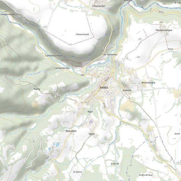 Plan cartographique de Secteur de pêche d'Ardes