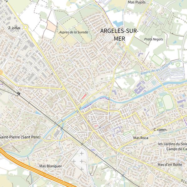 Plan cartographique de Secteur de pêche d'Argelès-sur-Mer