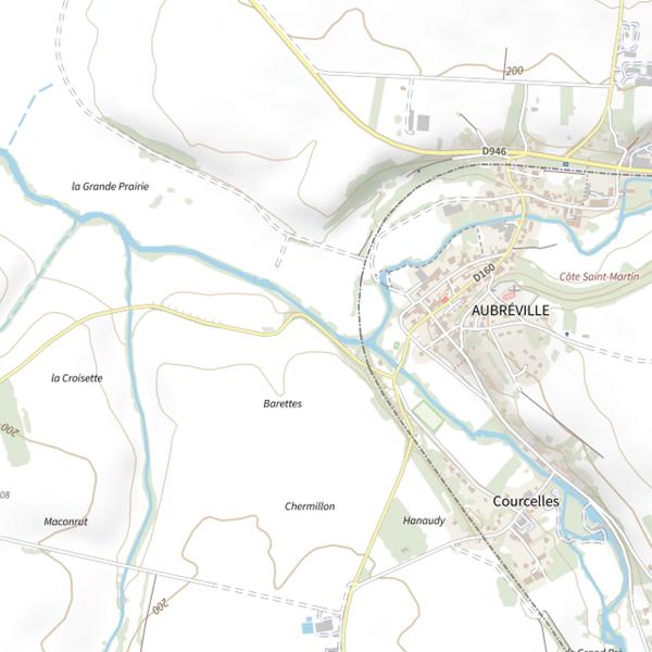 Plan cartographique de Secteur de pêche d'Aubréville