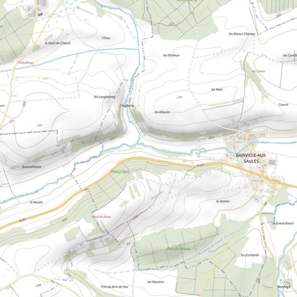 Plan cartographique de Secteur de pêche de Bainville-aux-Saules
