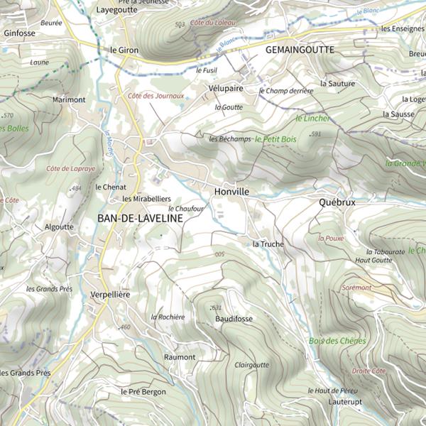 Plan cartographique de Secteur de pêche de Ban-de-Laveline