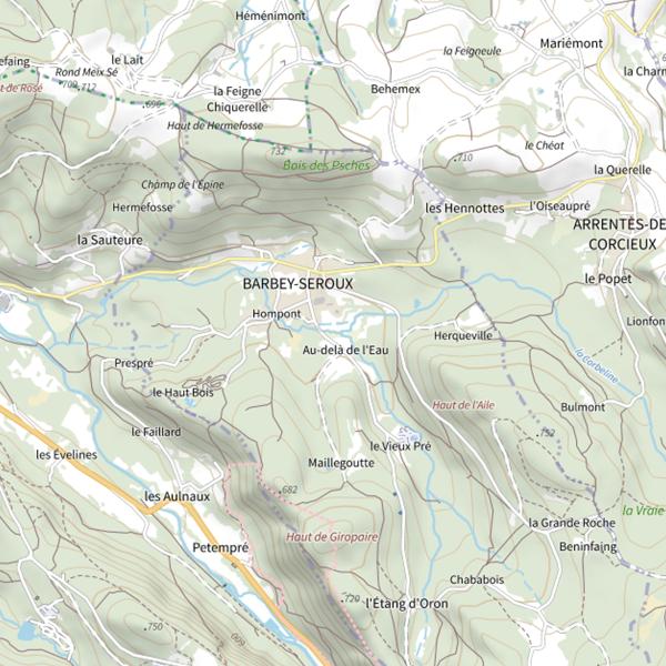Plan cartographique de Secteur de pêche de Barbey-Seroux
