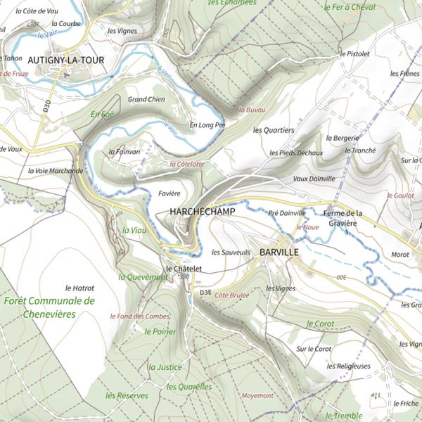 Plan cartographique de Secteur de pêche de Barville