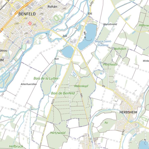 Plan cartographique de Secteur de pêche de Benfeld