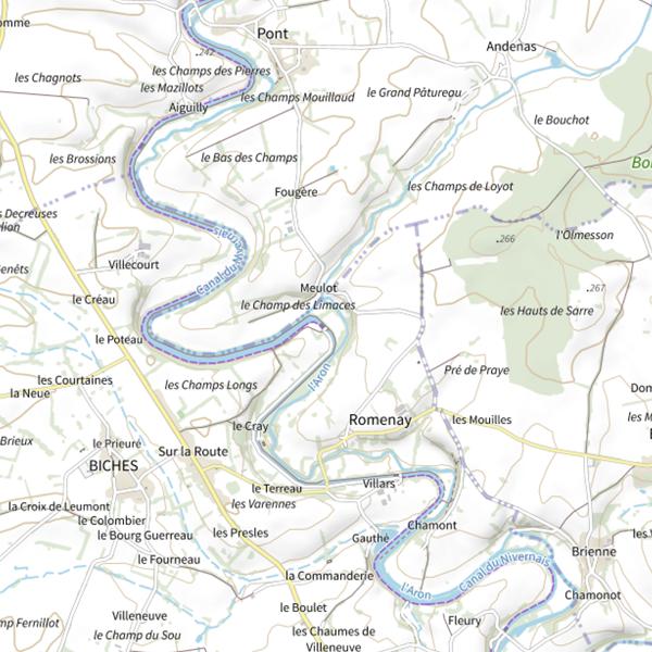 Plan cartographique de Secteur de pêche de Biches