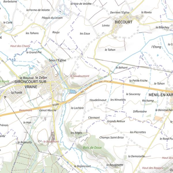Plan cartographique de Secteur de pêche de Biécourt
