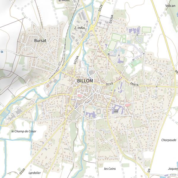 Plan cartographique de Secteur de pêche de Billom