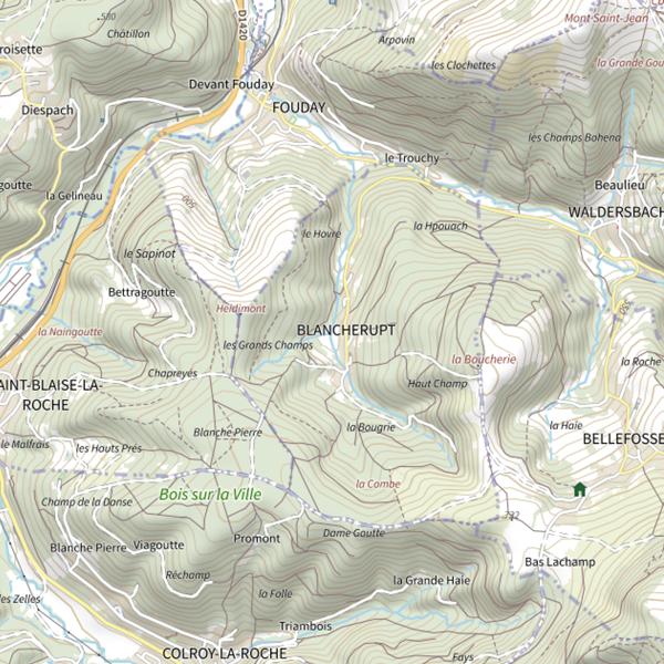 Plan cartographique de Secteur de pêche de Blancherupt