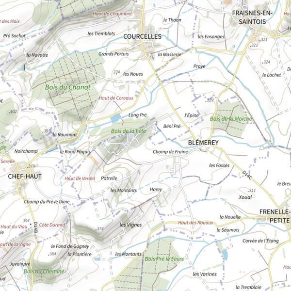 Plan cartographique de Secteur de pêche de Blémerey