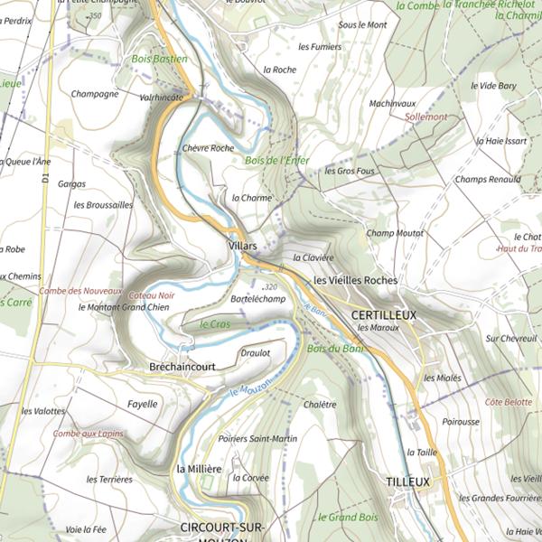 Plan cartographique de Secteur de pêche de Certilleux