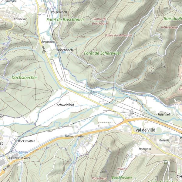 Plan cartographique de Secteur de pêche de Châtenois