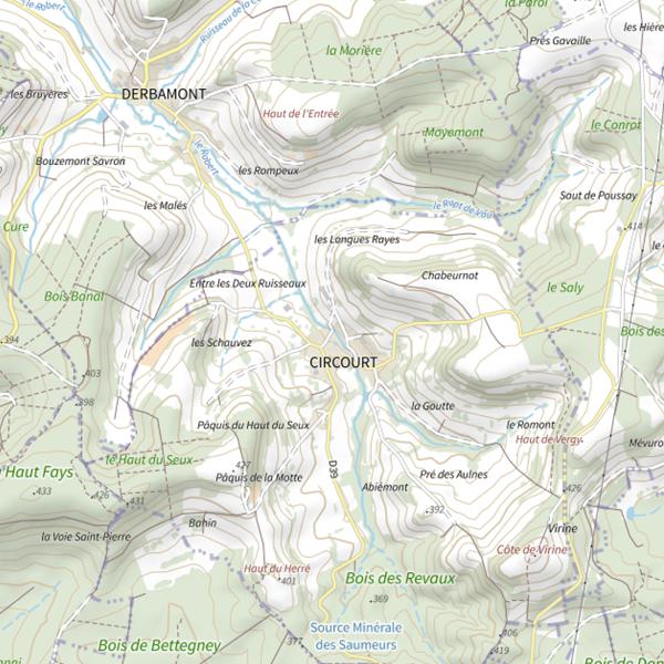 Plan cartographique de Secteur de pêche de Circourt