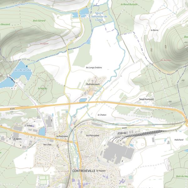 Plan cartographique de Secteur de pêche de Contrexéville