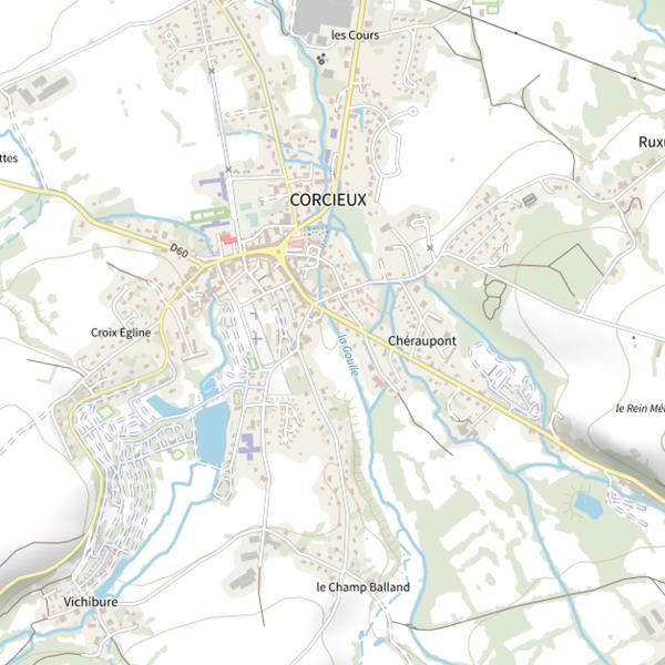 Plan cartographique de Secteur de pêche de Corcieux